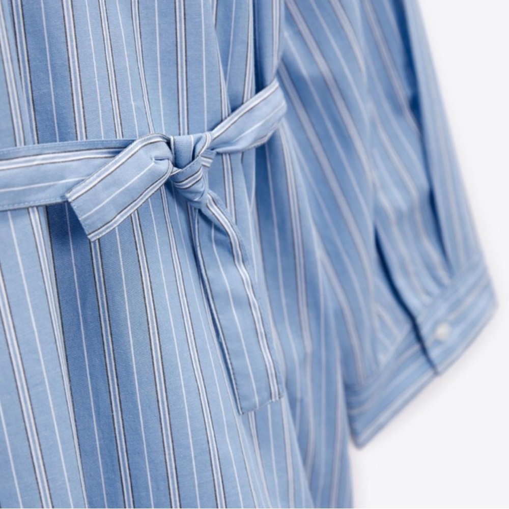 NWT Zara Poplin Wrap Shirt - Picture 11 of 14